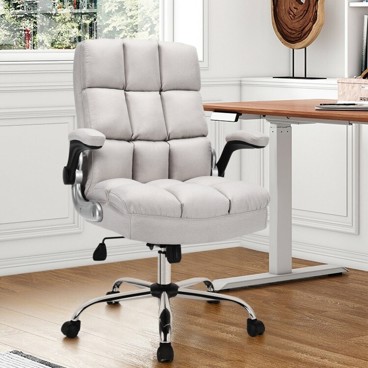 Adjustable Swivel Office Chair with High Back and Flip up Arm for Home and Office   30\