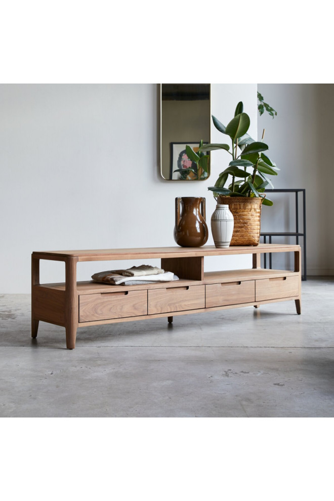 Solid Walnut TV Unit  Tikamoon Arto   Transitional   Entertainment Centers And Tv Stands   by Oroa   Distinctive Furniture  Houzz