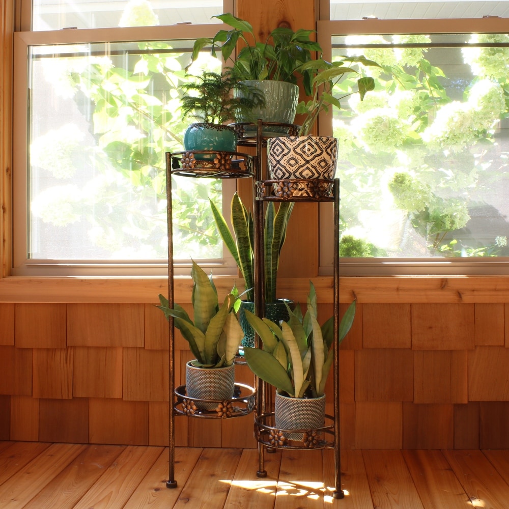 6 Tiered Metal Folding Plant Flower Pot Stand   45\