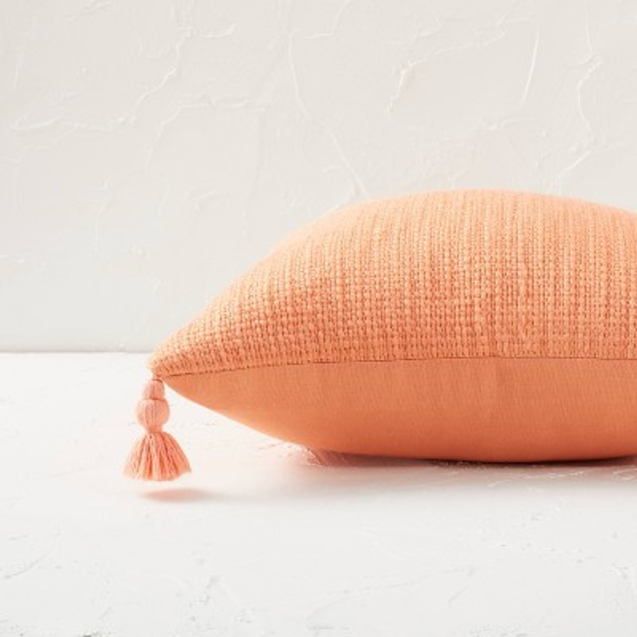 Textured Solid Square Throw Pillow Orange - Opalhouse™ designed with Jungalow