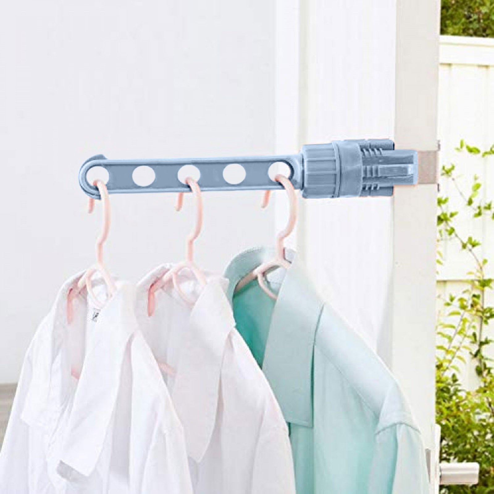 WANYNG Hanger 5-hole Hanging Rack Window Frame Clothes Portable Drying Clothes Rack Tools & Home Improvement,One Size