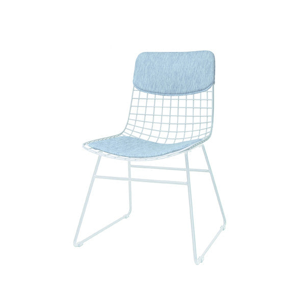 Metal wire side chair - white