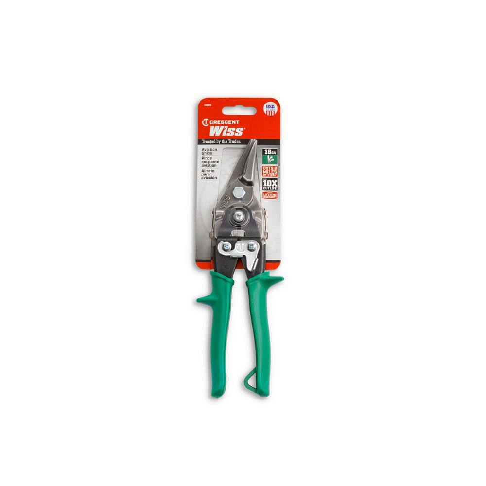 Wiss 9-34 in. Compound Action Straight and Right Cut Aviation Snips M2R