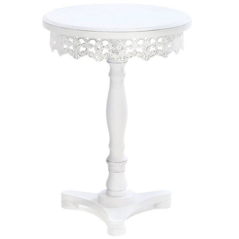 Actifo Wood Cutwork Round Pedestal Table