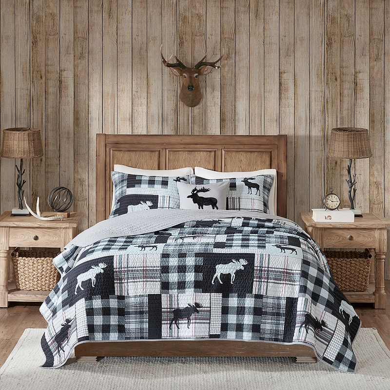 Woolrich Sweetwater Oversized Quilt Set with Shams and Throw Pillow