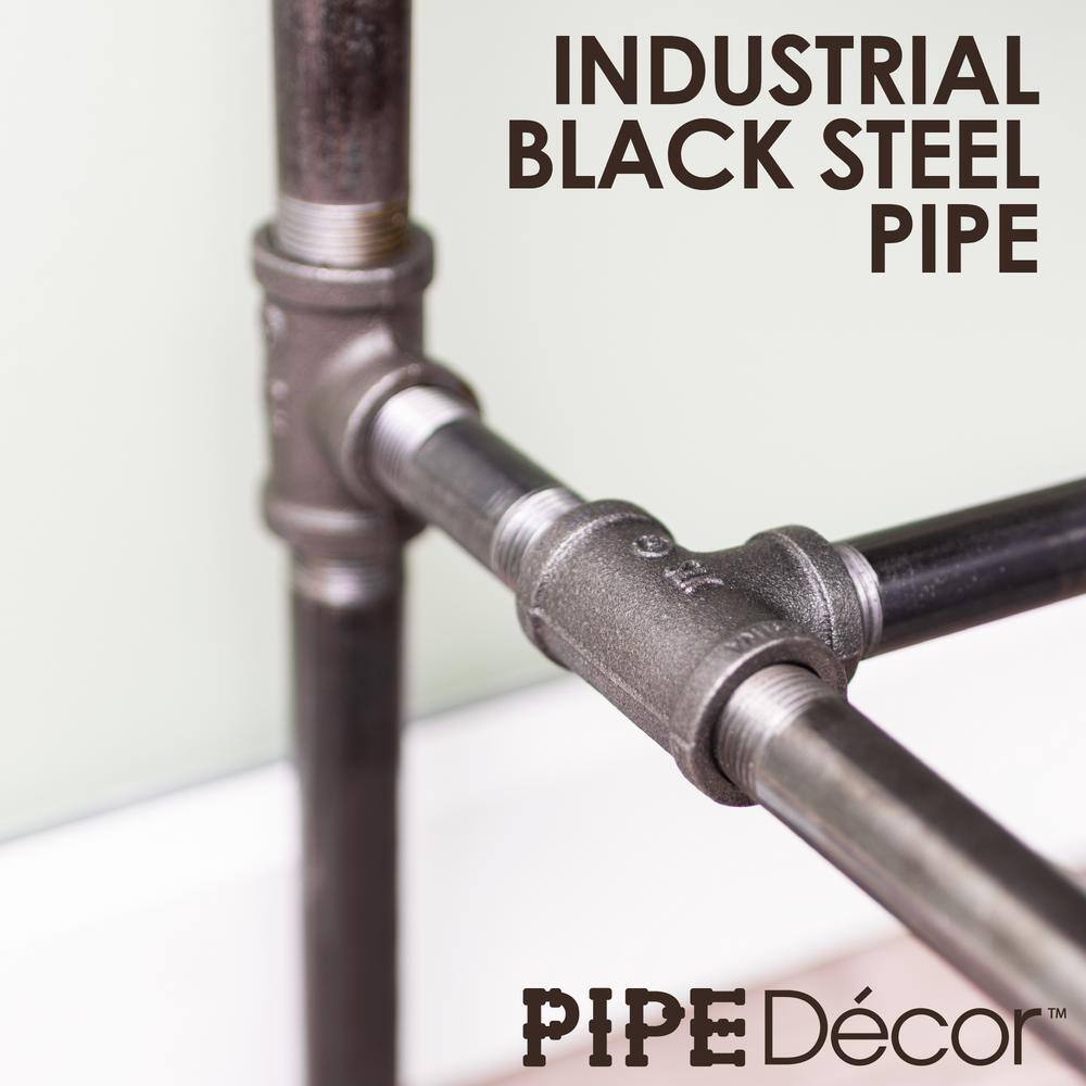 PIPE DECOR 34 in. Black Steel Pipe 3.5 ft. L x 28.5 in. H H