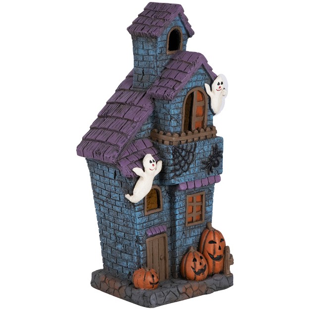 Led Lighted Haunted House With Ghosts Halloween Decoration