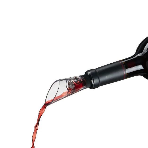 True Aerial Aerating Wine Pourer Decant Wine Instantly Aerating Pour Spout Acrylic And Rubber Drip free Pour Set Of 1