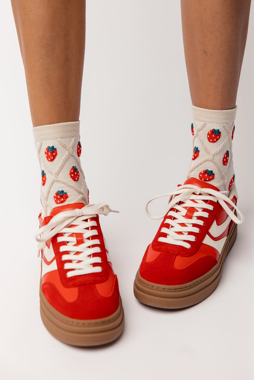 Textured Strawberry Socks