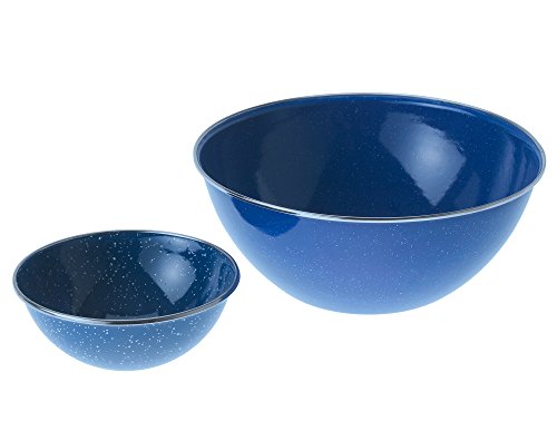 GSI Outdoors Stainless Steel Rim Enamelware Bowl - Blue