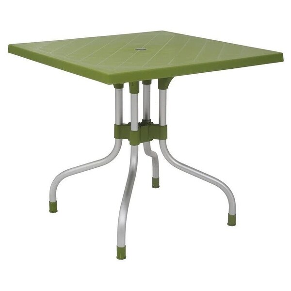 Lyra Plastic Resin Square Outdoor Patio Table