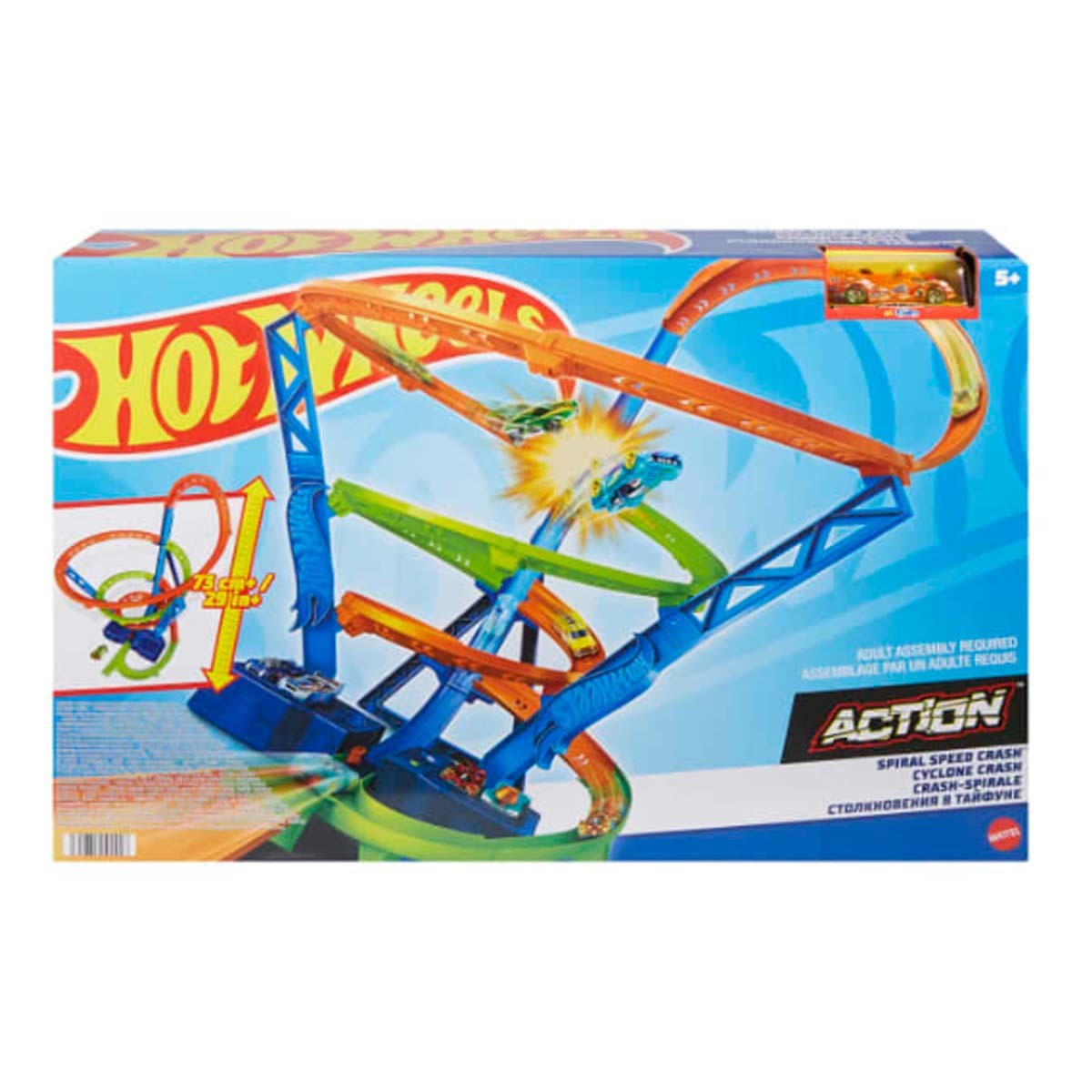 Hot Wheels Track Set and 1:64 Scale Toy Car