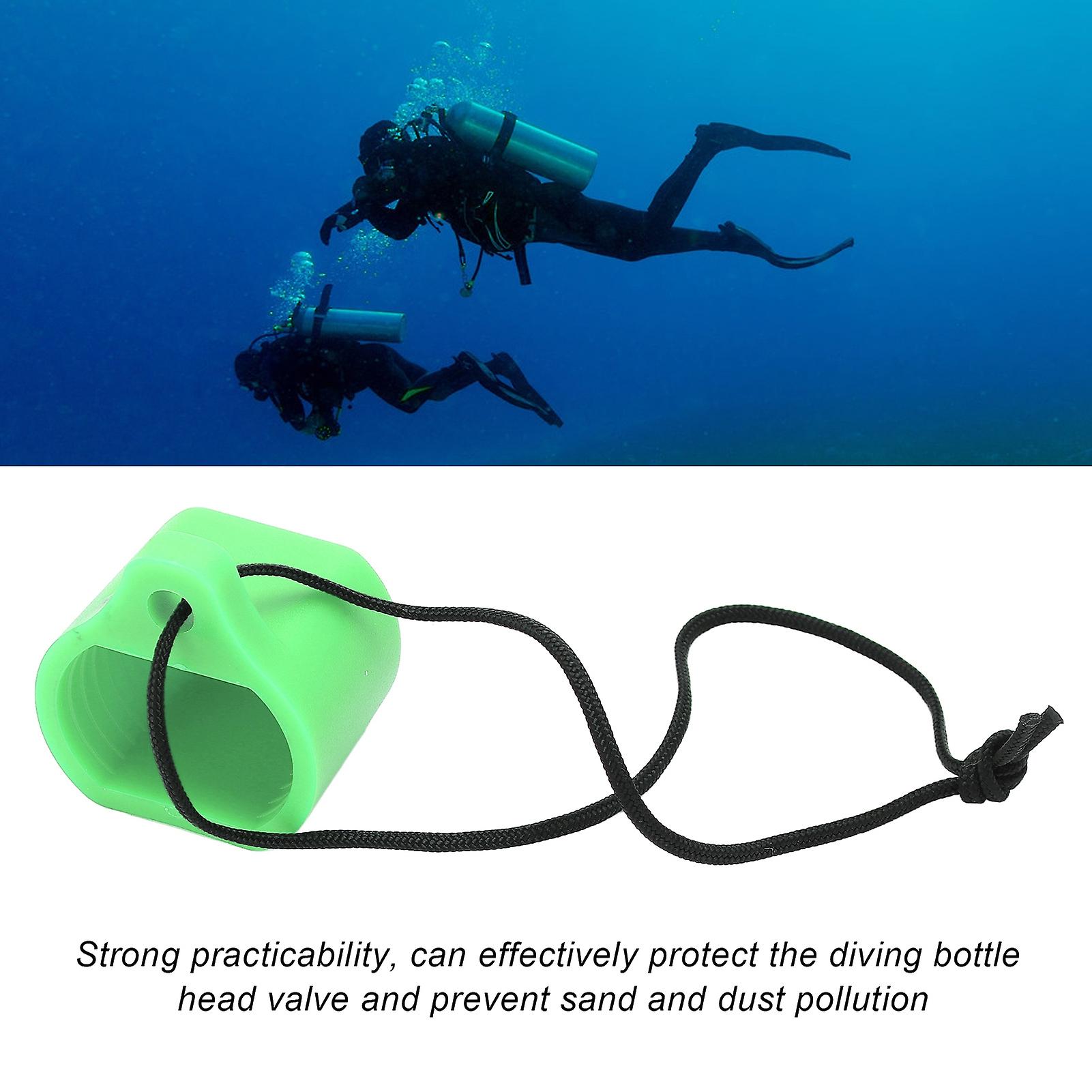 Diving Tank Protective Valve Cover， Rubber Material Diving Cylinder Bottle Valve Protective Case Cylinder Valve Protection Cover With Safety Rope For