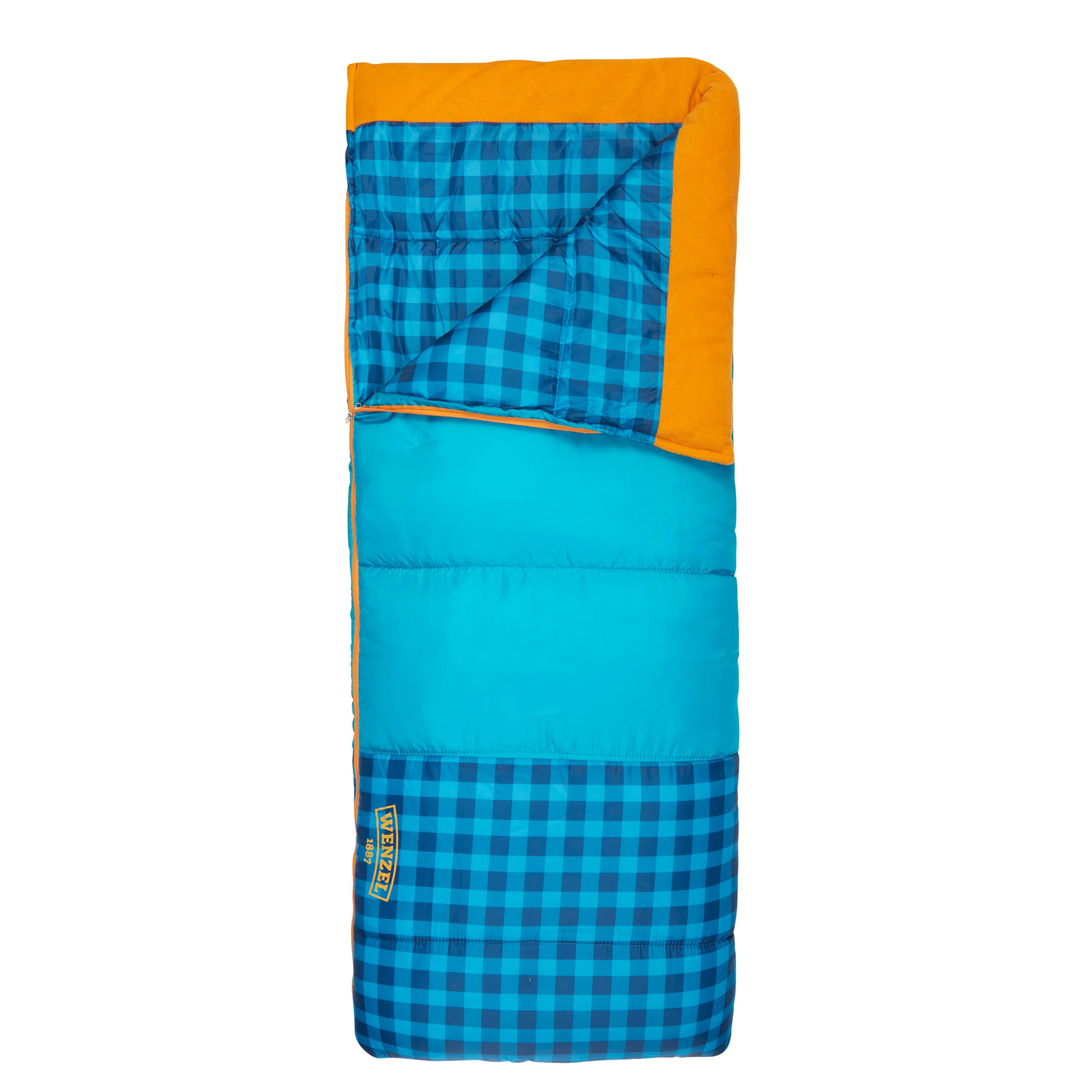 Wenzel Sapling 40F-50F Degree Youth Sleeping Bag, Blue