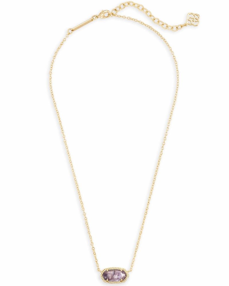 Kendra Scott  Elisa Gold Pendant Necklace in Amethyst