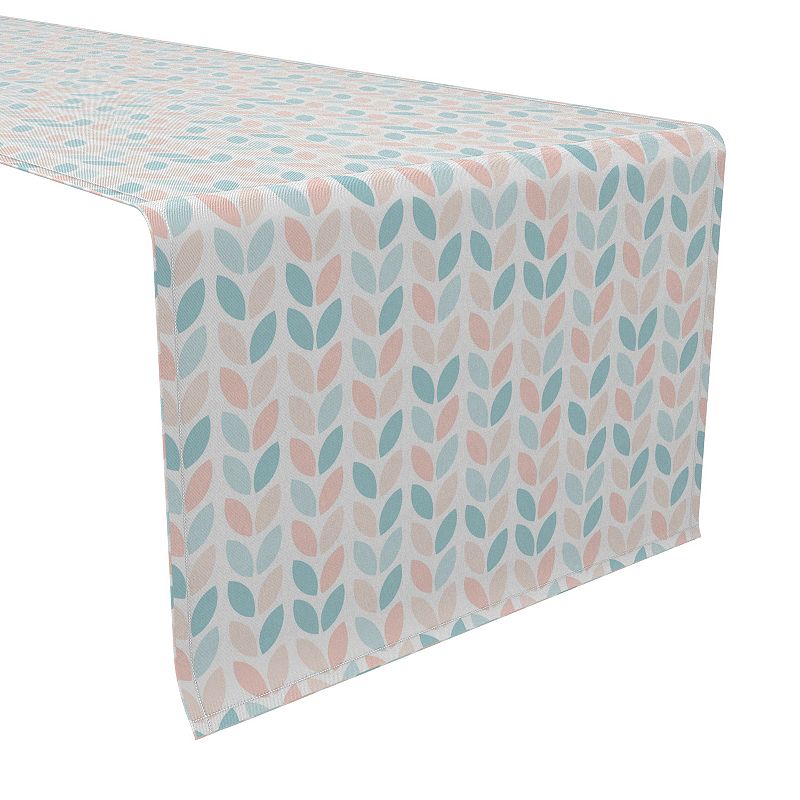 Table Runner， 100% Cotton， 16x108， Pastel Geometric