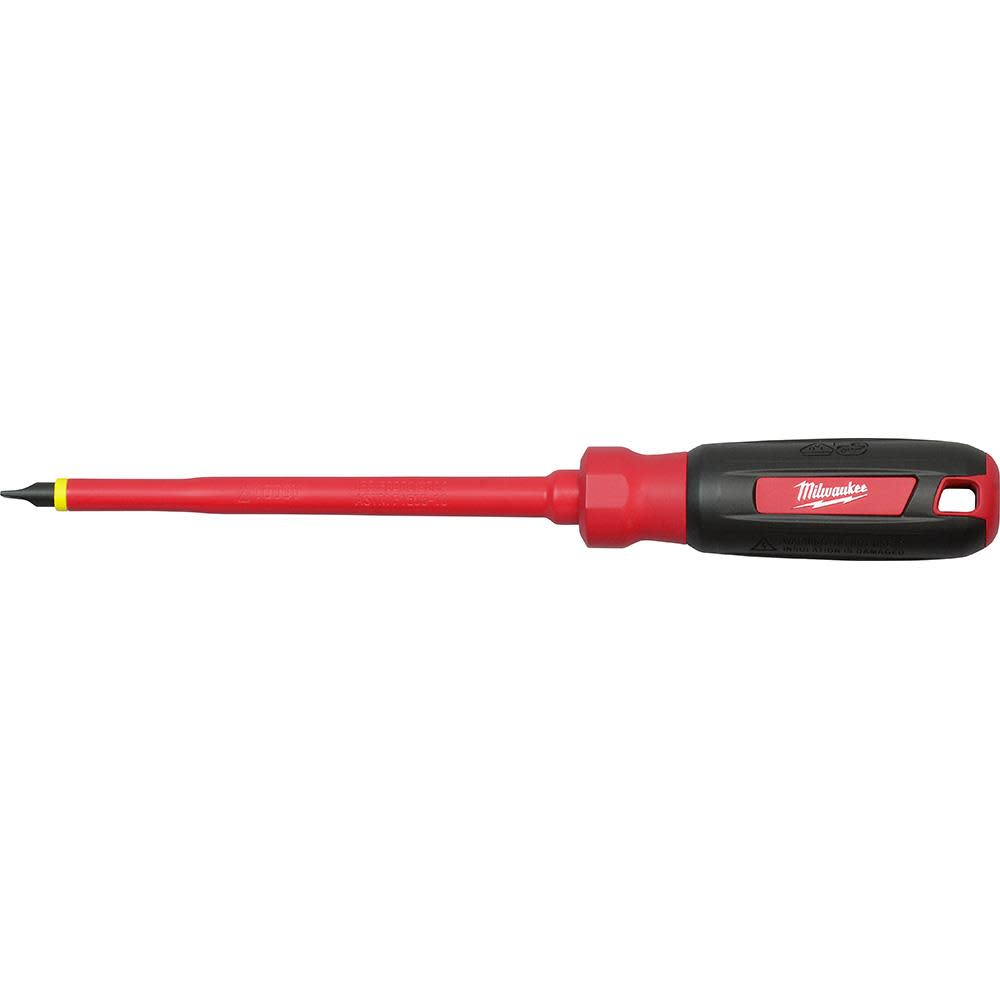 Milwaukee 1/4 in. Slotted - 6 in. 1000 V Insulated Screwdriver 48-22-2221 from Milwaukee