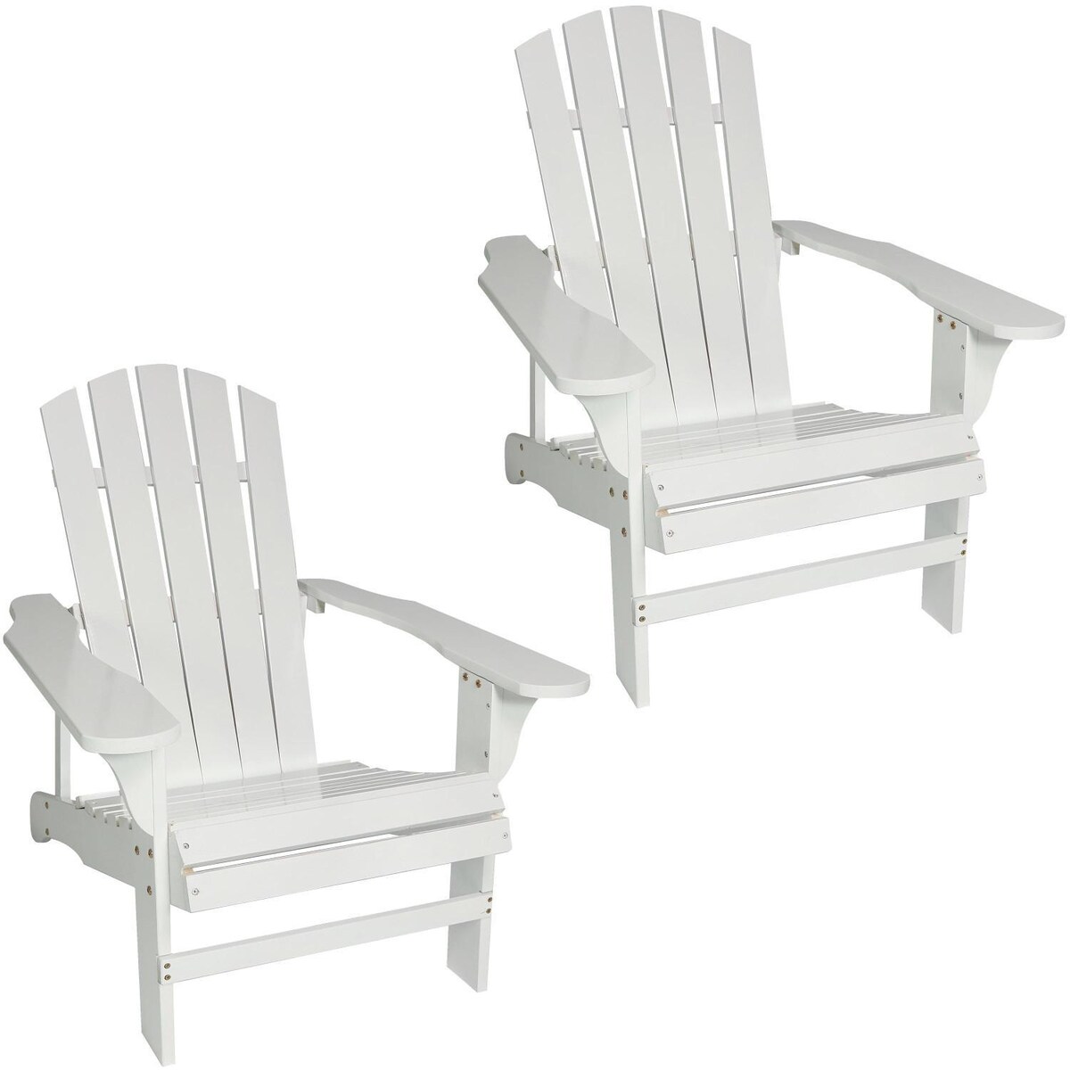 Ultimate Patio 2-Piece Wooden Adirondack Chair Set