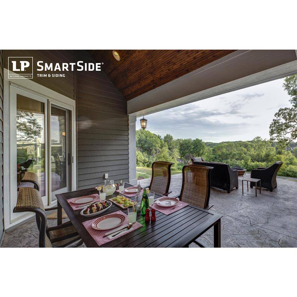 LP SmartSide 75 in. x 5.5 in. x 8 ft. SmartSide 440 Series Cedar Texture Trim Primed Beige Engineered Wood Trim 7T40681-8