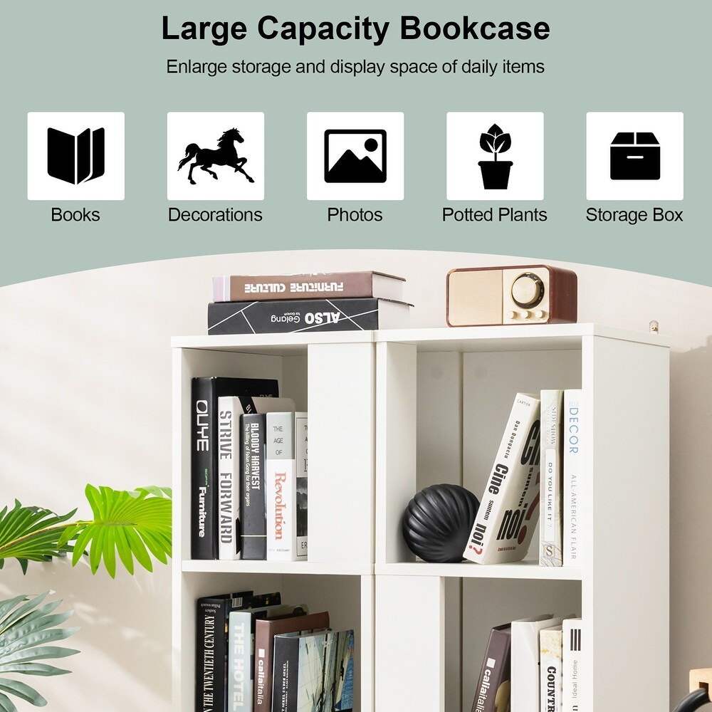 Costway 2 PCS 3 tier Wood Bookshelf Display Storage Rack for Small   See Details