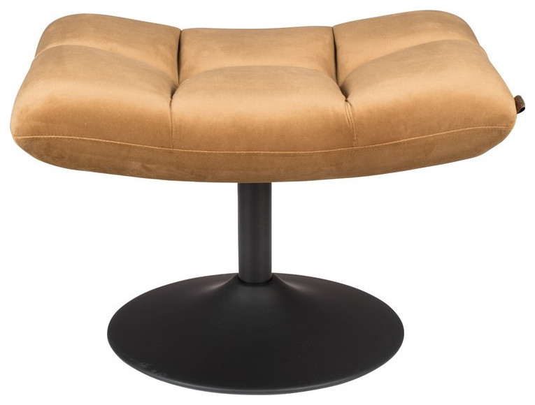 Gold Brown Upholstered Ottoman  Dutchbone Bar   Contemporary   Footstools And Ottomans   by Luxury Furnitures  Houzz