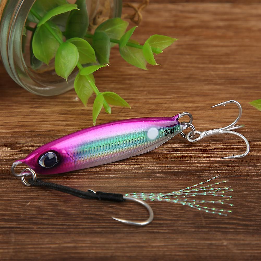 Iron Plate Fish Long Shot Simulation Artificial Metal Lure Bait Sea Fishing Luminous