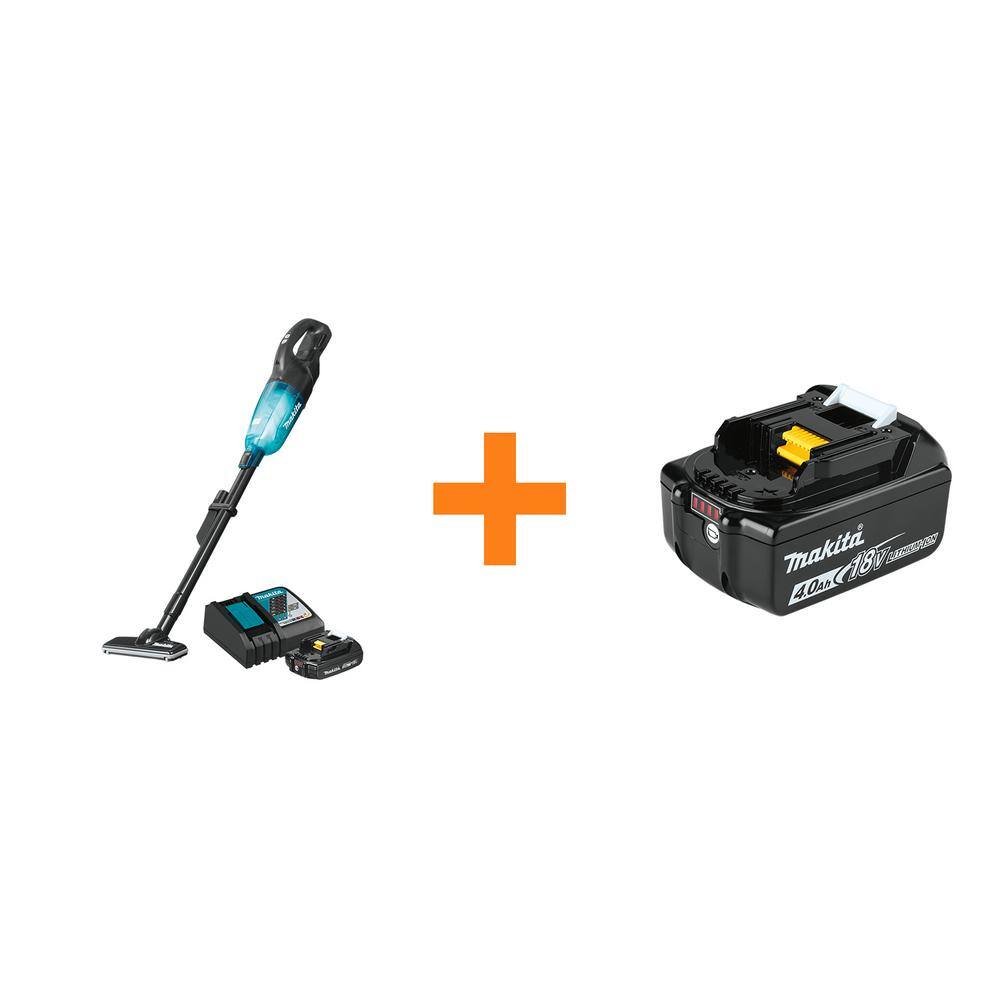 Makita 18-Volt LXT Lithium-ion Compact Handheld Brushless Cordless 3-Speed Vacuum Kit with bonus 18-Volt 4.0Ah LXT Battery XLC04R1BX4BL184