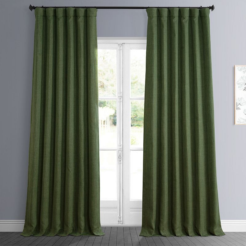 EFF Faux Linen Blackout Window Curtain