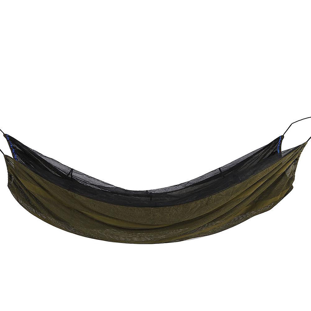 Camping Single Hammock Portable Outdoor Antimosquito Hammock Camping Hiking Backpacking Survivaldark Green