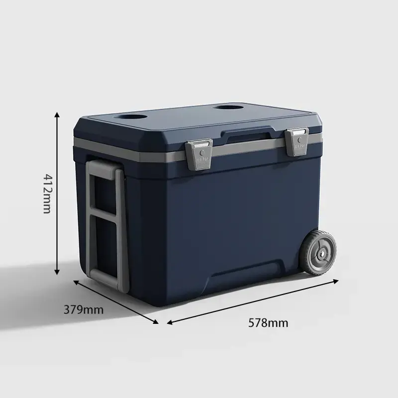 Outdoor Pp Portable Storage Chest Box Foldable Custom Cooler Boxes Beer Juice Beach Ice Cooler Cooling Box With Wheels