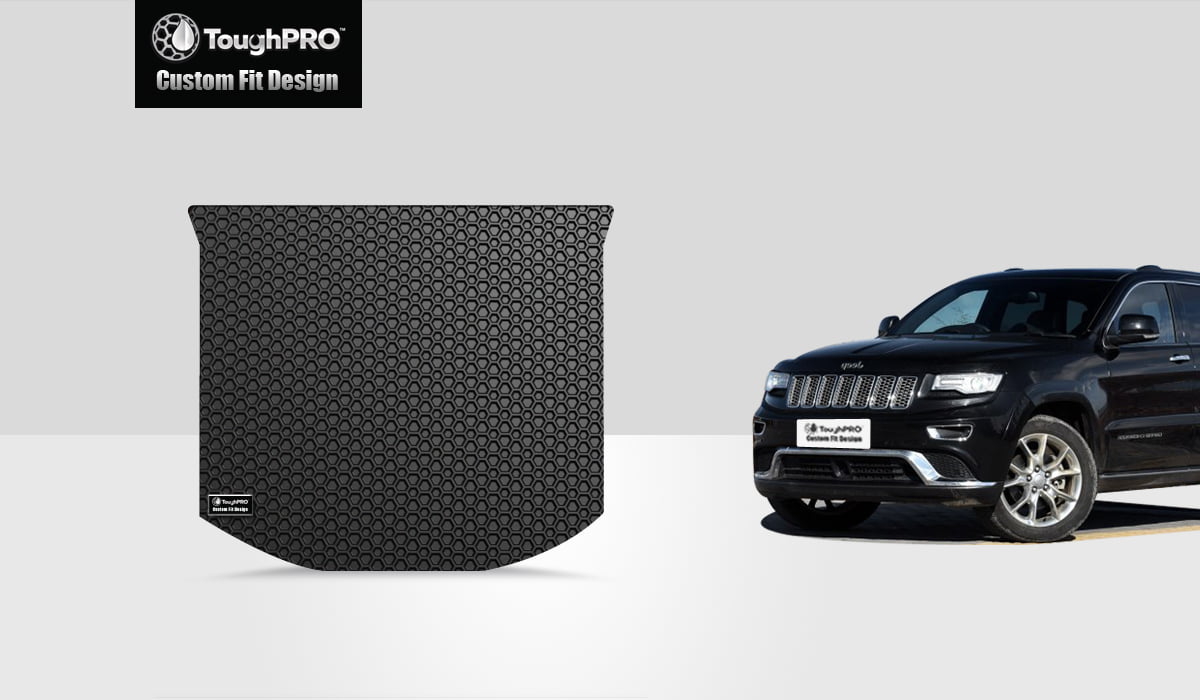 ToughPRO - Cargo Mat Compatible with JEEP Grand Cherokee - All Weather Heavy Duty (Made in USA) - Black Rubber - 2019 (Cargo Mat)