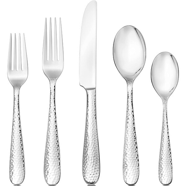 40-Piece 18/10 Mirror Stainless Steel Silverware Cutlery Set， Utensil Flatware Service for 8