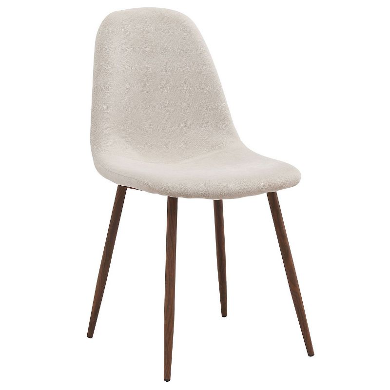 Set of 4 Beige and Brown Contemporary Side Chairs 34.25