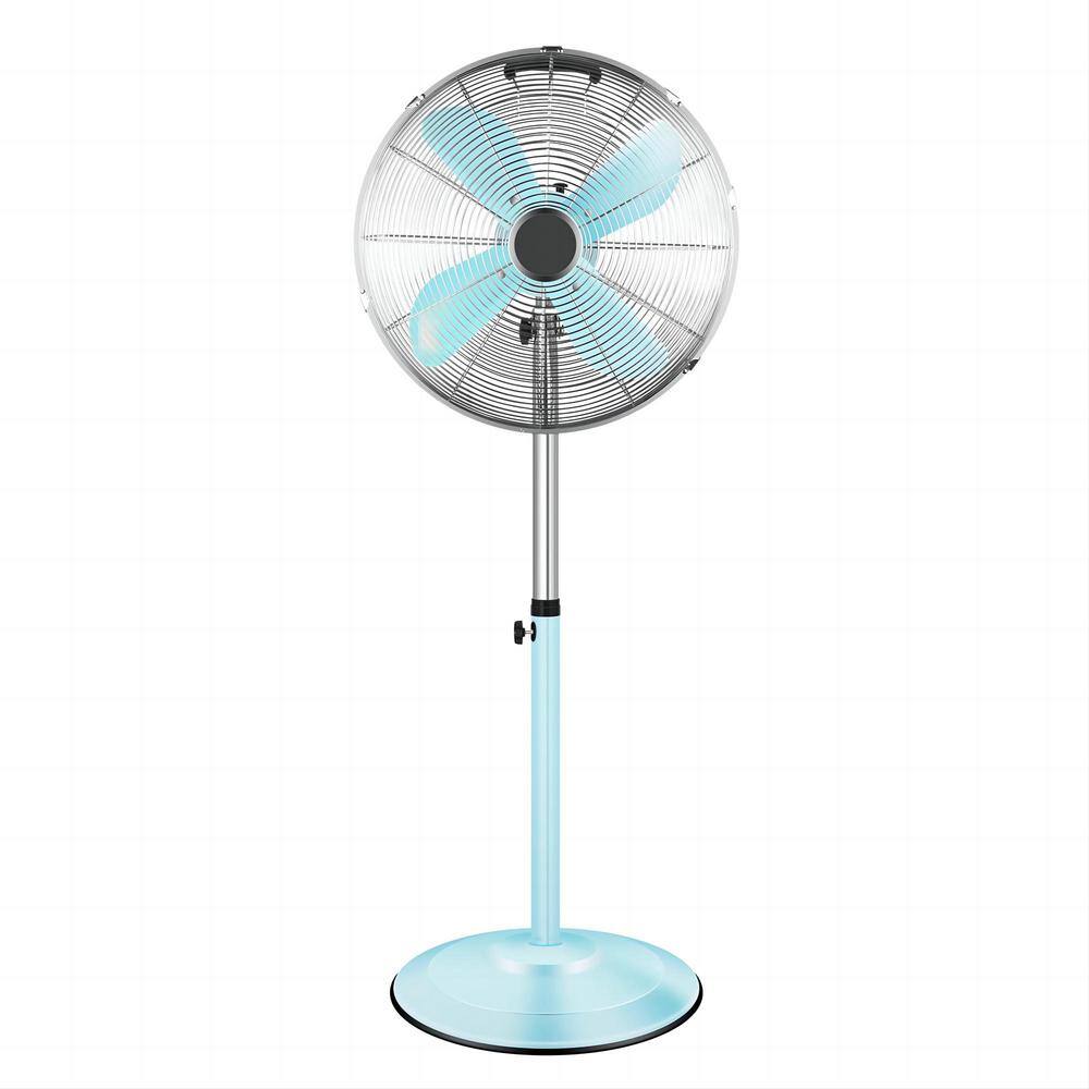 dubbin Premium Metal Green Stand Fan with Adjustable Height 3 Speed Settings and Low Noise Operation FXFAN-7022