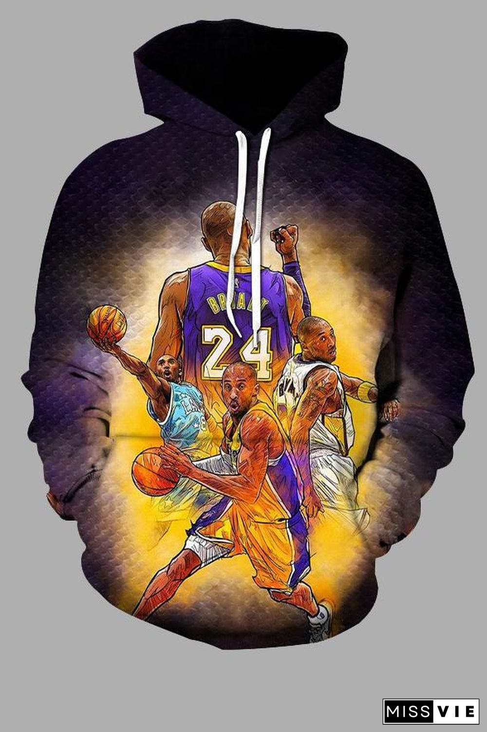 3D Basketball Player Printed Hoodie Sweatshirt