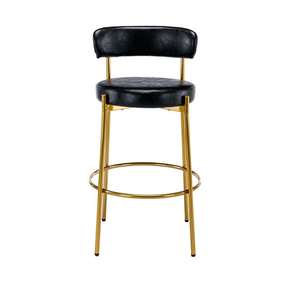 37.8 Inch Modern PU Bar Stool Height Stool Dining Chairs Set of 2