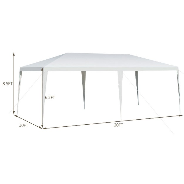 Tangkula 10 x27 x20 x27 Outdoor White Wedding Party Event Tent Gazebo Canopy Pavilion