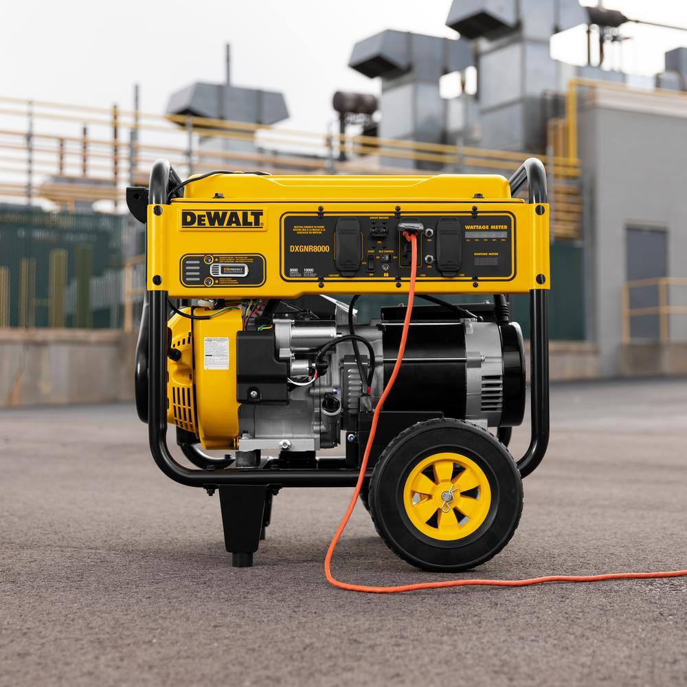 DW 8000-Watt Electric Start Gas-Powered Portable Generator with Idle Control GFCI Outlets and CO Protect DXGNR8000