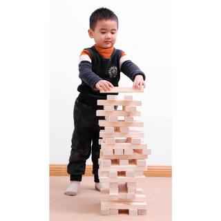 PLAYBERG 60 Block Giant Hardwood Tower Stacking Game QI003464