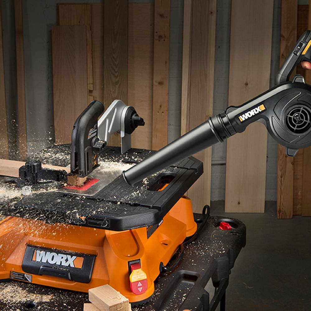 Worx Power Share 160 MPH 100 CFM Cordless Battery Variable Speed Shop Blower (Tool-Only) WX094L.9