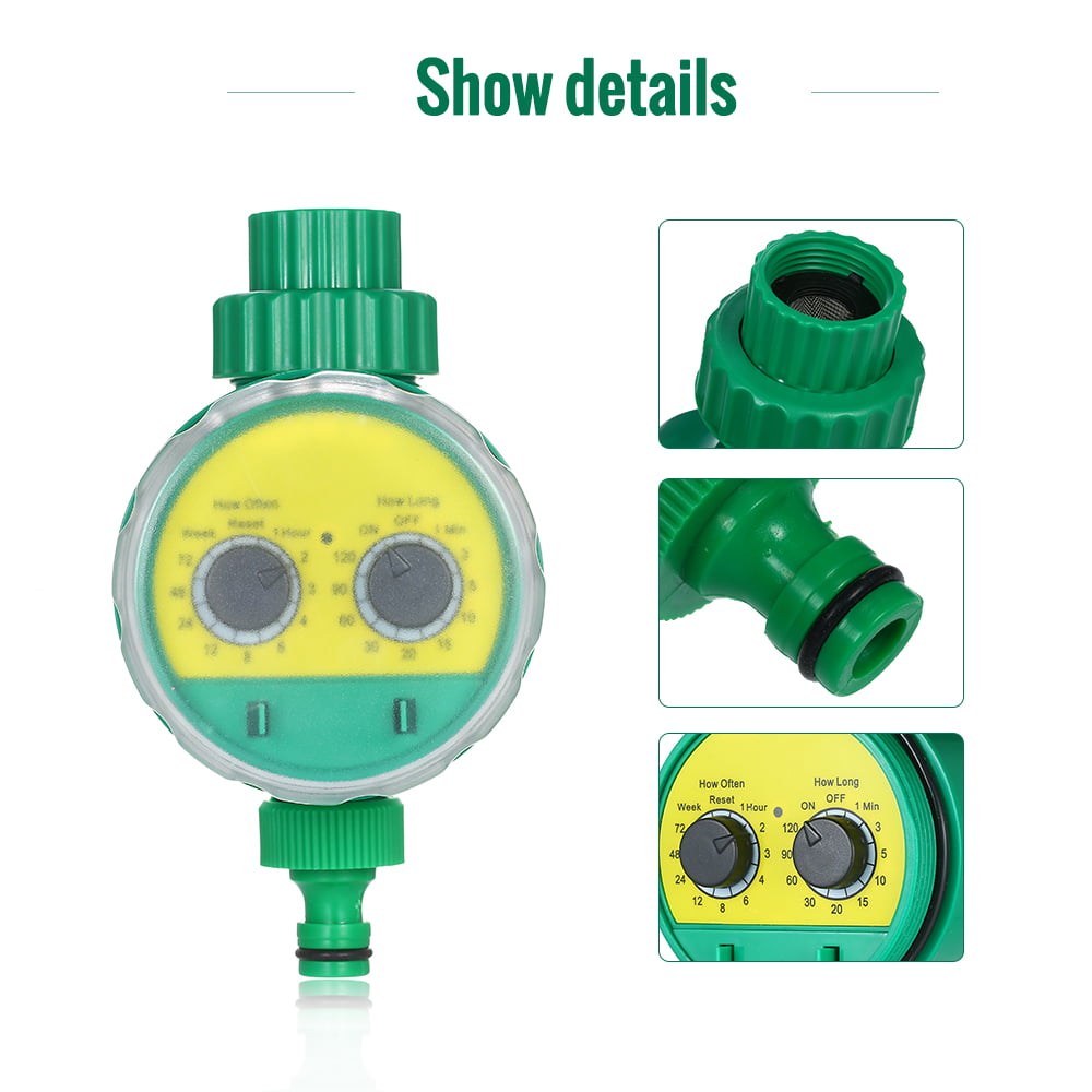 Docooler Outdoor Timed Irrigation Controller Automatic Sprinkler Controller Programmable Valve Hose Water Timer Watering Timer for Home Garden Farmland