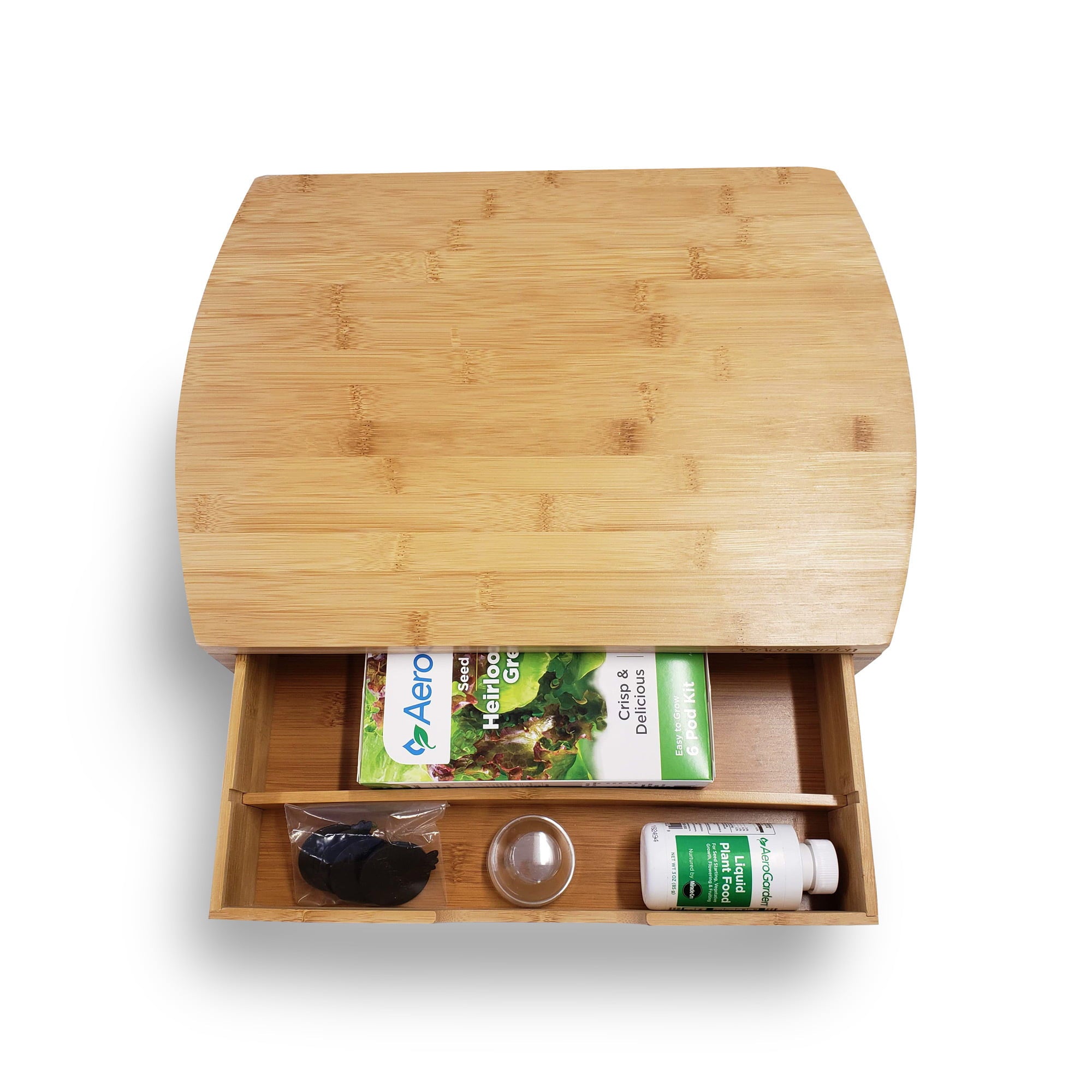 AeroGarden Bamboo Garden Storage Drawer