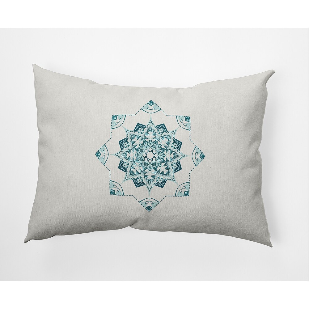 Snowflake Star Winter Soft Spun Polyester Indoor/Outdoor Throw Pillow