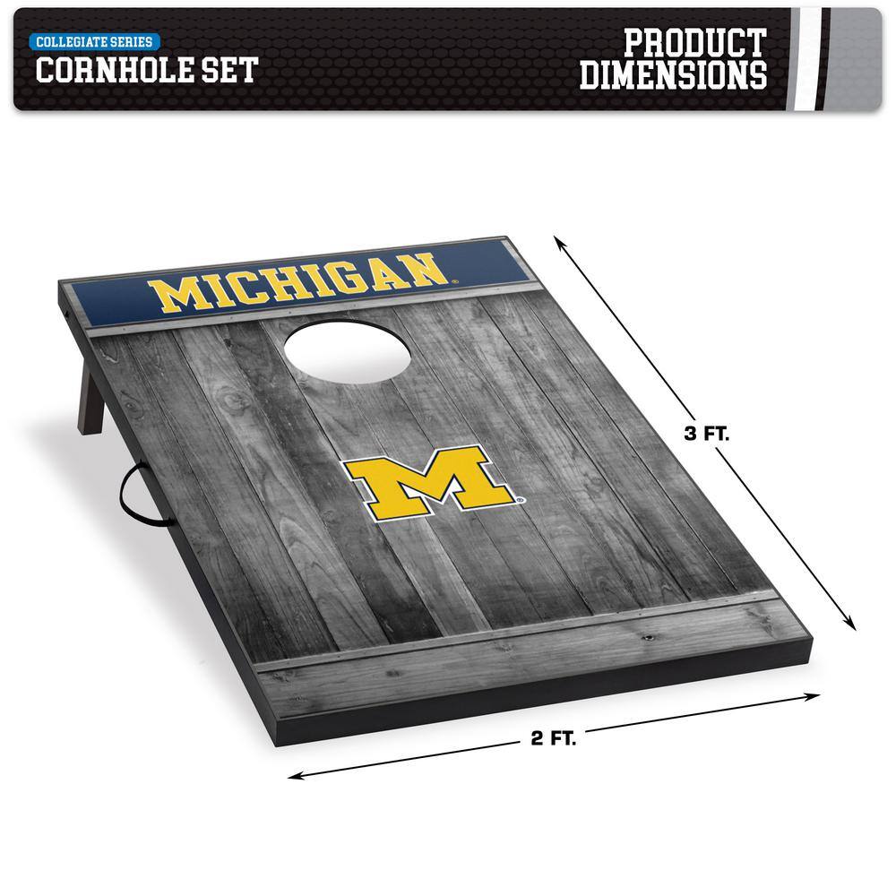 Wild Sports Michigan Wolverines 24 in. W x 36 in. L Cornhole Bag Toss 1-16023-GW680WD