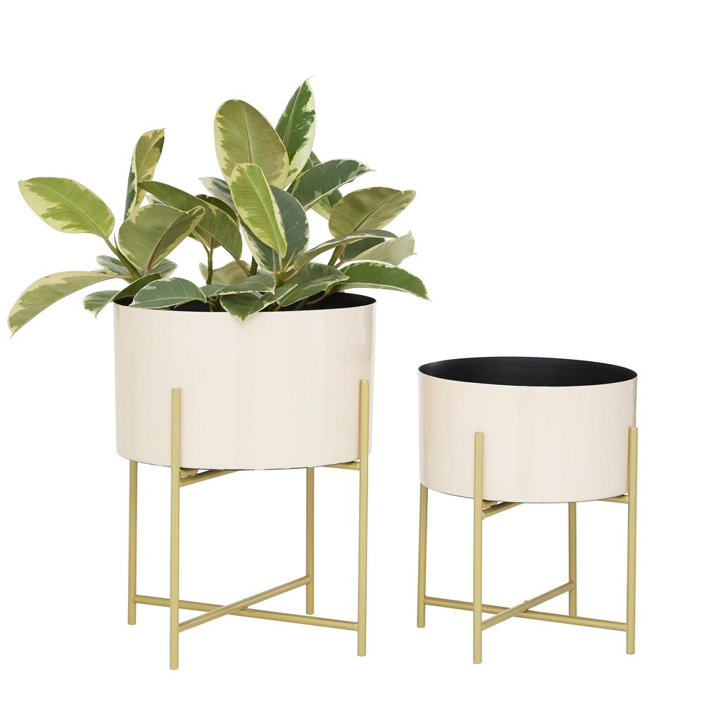 Iron Contemporary Planter (Set of 2)   S/2 12\