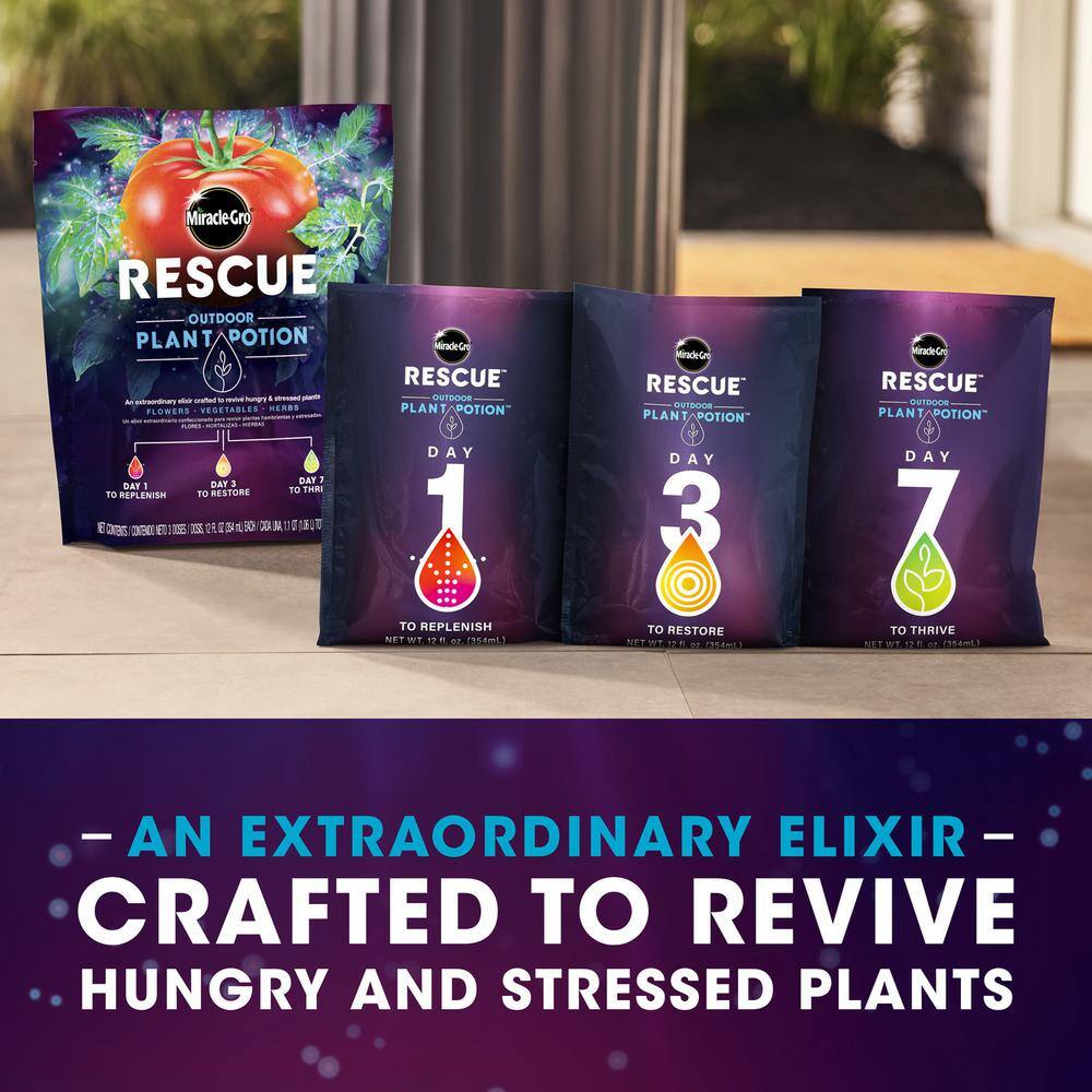 Miracle-Gro 3 oz. to 12 oz. Rescue Outdoor Plant Potion Packets 3900010