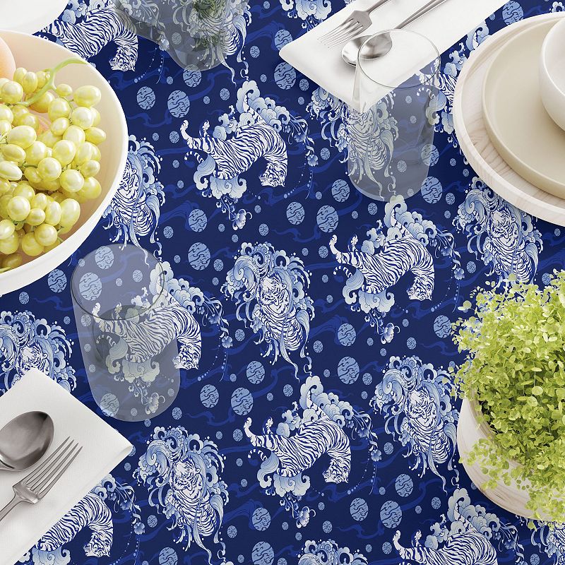 Square Tablecloth， 100% Cotton， 52x52， Floral 181