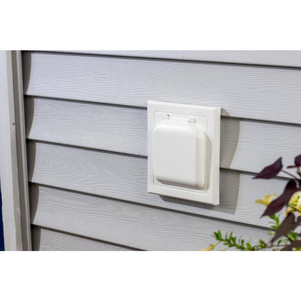 No Pest Vent 4 in. Wide-Mount Dual Door Wall Vent in White NPWRW