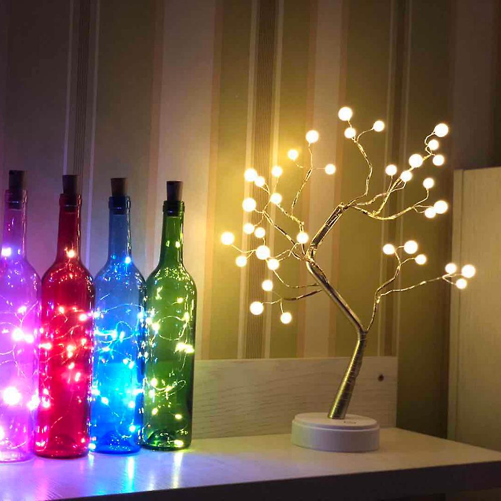 2 Impetus Offer Mode Energy Saving Home Decoration 36 Pearl Bulbs Emulational Tree-shaped Bonsai Light With Warm White Color No.262533