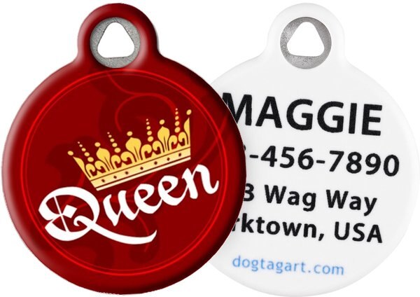 Dog Tag Art Classy Queen Personalized Dog and Cat ID Tag